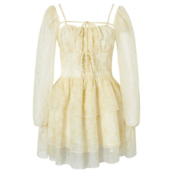 SEENFAAN French puff sleeve square collar dress summer princess A-line suspender short skirt sweet niche
SEENFAAN French puff sleeve square collar dress summer princess A-line suspender short skirt sweet niche