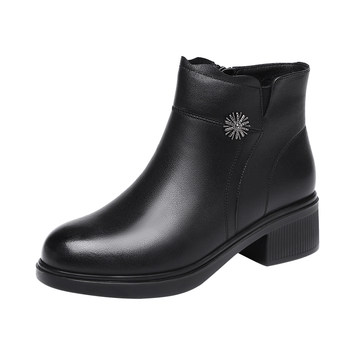 Winter fashion boots thick heel women's shoes red dragonfly
 Winter fashion boots thick heel women's shoes red dragonfly