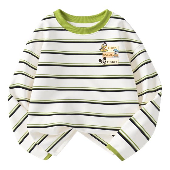Disney boys long-sleeved T-shirt 2025 new thin autumn suit handsome boys top striped children's base shirt
Disney boys long-sleeved T-shirt 2025 new thin autumn suit handsome boys top striped children's base shirt