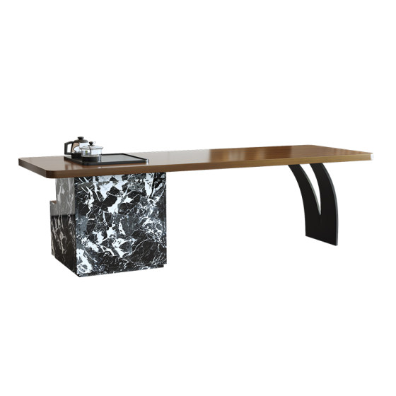 Solid wood desk tea table integrated dual-purpose office desk modern simple island table tea table high-end light luxury 
Solid wood desk tea table integrated dual-purpose office desk modern simple island table tea table high-end light luxury