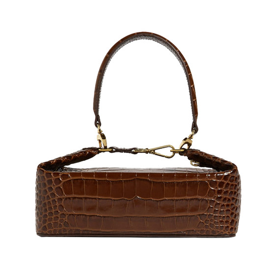 Women's 2024 new Internet celebrity square box bag crocodile pattern retro one-shoulder handbag crossbody bag small square bag Women's 2024 new Internet celebrity square box bag crocodile pattern retro one-shoulder handbag crossbody bag small square bag