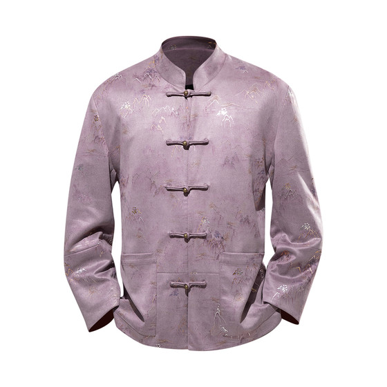 New Chinese style Tang suit men Chinese style autumn and winter suede long-sleeved jacket retro button Hanfu large-size jacket men
New Chinese style Tang suit men Chinese style autumn and winter suede long-sleeved jacket retro button Hanfu large-size jacket men
