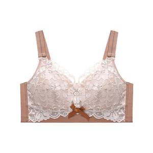 Large size, big breasts, small bra, no steel ring, anti -sagging bra and underwear, female thin, gathered summer adjustment and collective milk Large size, big breasts, small bra, no steel ring, anti -sagging bra and underwear, female thin, gathered summer adjustment and collective milk