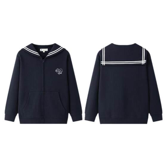 Tokyo Year-old Jijk blue color navy collar spring jacket long-sleeved sailor suit early spring jacket women new style
Tokyo Year-old Jijk blue color navy collar spring jacket long-sleeved sailor suit early spring jacket women new style