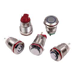 12mm self-reset start-stop button switch metal 12mm self-reset start-stop button switch metal