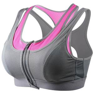 Sports bra women's front zipper shockproof running vest style push-up quick-drying fitness bra for women 
Sports bra women's front zipper shockproof running vest style push-up quick-drying fitness bra for women