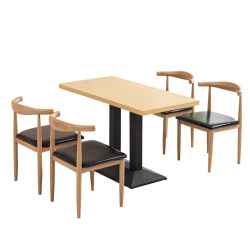 Simple hotel canteen Malatang fast food dining table and chairs set Simple hotel canteen Malatang fast food dining table and chairs set