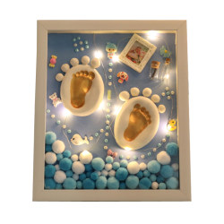 Baby's first birthday gift printed hand and footprint baby Baby's first birthday gift printed hand and footprint baby