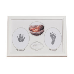 Newborn baby's 100-day full moon photo frame gift handprints and footprints Newborn baby's 100-day full moon photo frame gift handprints and footprints