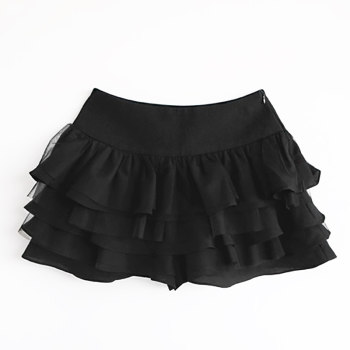 Shorts cake net gauze and leaf mini skirt Shorts cake net gauze and leaf mini skirt