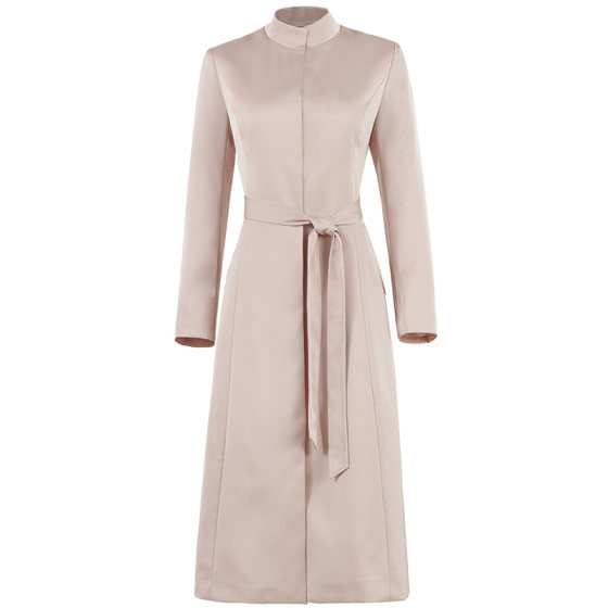 Women's middle length over knee -knee British gas quality long style autumn standing and thin waist coat coat Women's middle length over knee -knee British gas quality long style autumn standing and thin waist coat coat