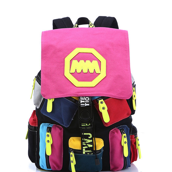Kimura MCJH schoolbag women Korean style trendy men backpack personality multi-pocket computer bag travel backpack college style 
Kimura MCJH schoolbag women Korean style trendy men backpack personality multi-pocket computer bag travel backpack college style