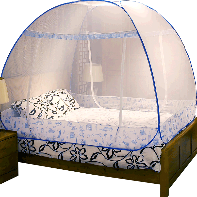 No need to install large top Mongolian yurt mosquito net, 2.0m bed, three door 1.5/1.8m bed, double family, encrypted and thickened No need to install large top Mongolian yurt mosquito net, 2.0m bed, three door 1.5/1.8m bed, double family, encrypted and thickened