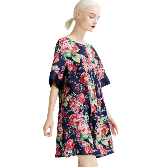 Yue Space Loose Printing Dress Mid -length round neck short -sleeved lace chiffon big flower A -line skirt spring and summer ladies
Yue Space Loose Printing Dress Mid -length round neck short -sleeved lace chiffon big flower A -line skirt spring and summer ladies