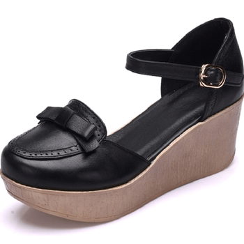 New wedge bag head thick sole casual one-button sandals New wedge bag head thick sole casual one-button sandals
