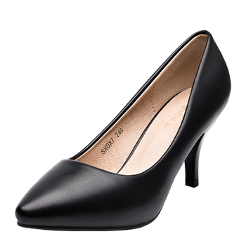 Large size comfortable thick heel stewardess soft sole interview work shoes Large size comfortable thick heel stewardess soft sole interview work shoes