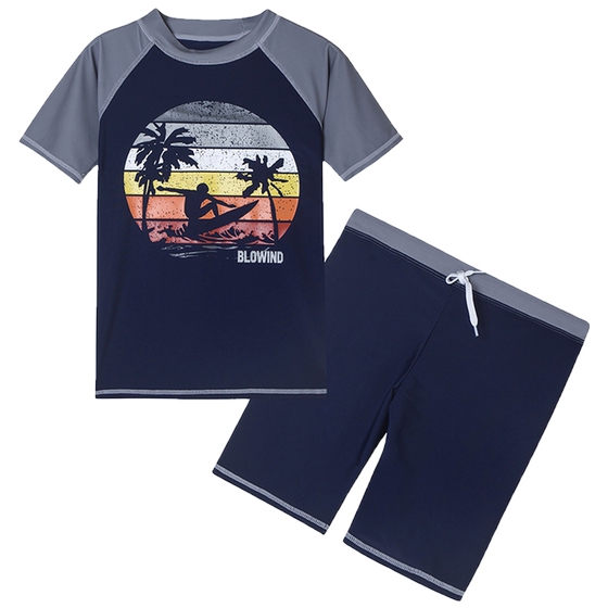 Blowind Children's Swimsuit Boys Boys Big Child Short -sleeved Short Skin Skin Speed Speed Dried Children's Surfing Service
Blowind Children's Swimsuit Boys Boys Big Child Short -sleeved Short Skin Skin Speed Speed Dried Children's Surfing Service