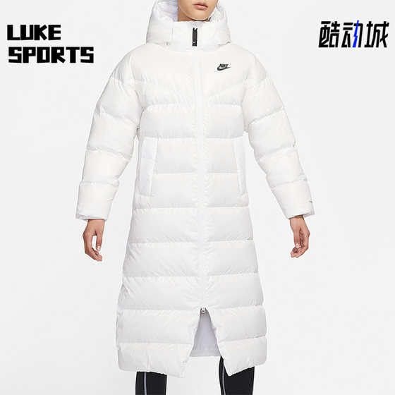Nike/Nike Authentic Casual Women's Long Zipper Fashion Warm Down Jacket DH4082-100 Nike/Nike Authentic Casual Women's Long Zipper Fashion Warm Down Jacket DH4082-100