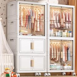 60-75cm Folding Children's Wardrobe Double Door Storage Cabinet Toy Clothes Organizing Cabinet Bedroom Quilt Storage Cabinet 60-75cm Folding Children's Wardrobe Double Door Storage Cabinet Toy Clothes Organizing Cabinet Bedroom Quilt Storage Cabinet