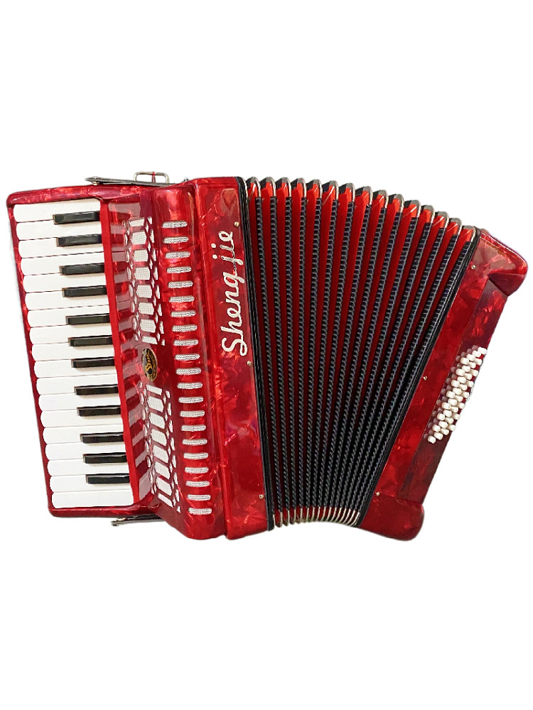 TOMBO No.181 30鍵 18ベース アコーディオン レトロシルバー TOMBO No