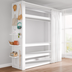 Shelf Wardrobe Bedroom Household Simple Metal Floor-Standing Coat Rack Dormitory Assembly Storage Rack Open-Style Clothes Rack Shelf Wardrobe Bedroom Household Simple Metal Floor-Standing Coat Rack Dormitory Assembly Storage Rack Open-Style Clothes Rack