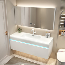 New Bathroom Cabinet Combination with Skin-Friendly Basin, Seamless Basin, Light Luxury Style Bathroom Washbasin, Handwashing Basin, and Vanity New Bathroom Cabinet Combination with Skin-Friendly Basin, Seamless Basin, Light Luxury Style Bathroom Washbasin, Handwashing Basin, and Vanity