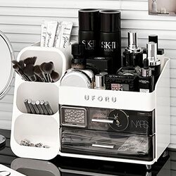 Cosmetic Storage Box Dust-Proof Large-Capacity Dressing Table Desktop Makeup Brush Lipstick Storage Rack Skin Care Product Storage Box Cosmetic Storage Box Dust-Proof Large-Capacity Dressing Table Desktop Makeup Brush Lipstick Storage Rack Skin Care Product Storage Box