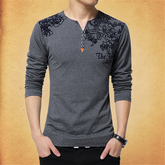 Spring and Autumn Tops for Men's Pure Cotton Long Sleeve T-shirt Chinese Style Loose Plus Size Middle-aged and Young Fat Brothers Fat Brothers Autumn Outdoor Wear Spring and Autumn Tops for Men's Pure Cotton Long Sleeve T-shirt Chinese Style Loose Plus Size Middle-aged and Young Fat Brothers Fat Brothers Autumn Outdoor Wear