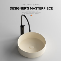 Cream Style Ultra-Thin Balcony Small Size Countertop Basin Household Round Mini Washbasin Ceramic Bathroom Washbasin Cream Style Ultra-Thin Balcony Small Size Countertop Basin Household Round Mini Washbasin Ceramic Bathroom Washbasin