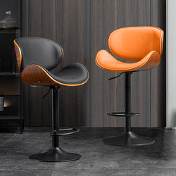 Bar Stool with Adjustable Height, Solid Wood Front Desk Bar Chair, Nordic Style Home Swivel Chair with Backrest, Modern Simple Light Luxury High Stool Bar Stool with Adjustable Height, Solid Wood Front Desk Bar Chair, Nordic Style Home Swivel Chair with Backrest, Modern Simple Light Luxury High Stool