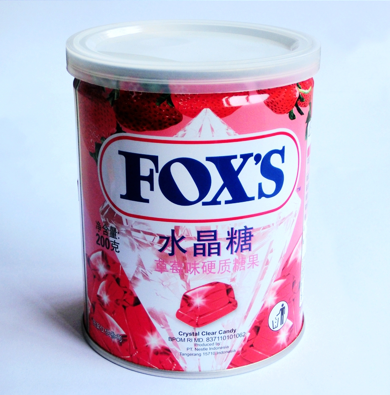 FOX'S霍士水晶糖200g罐装 草莓\/黑加仑\/橘子\/