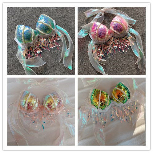 Special clearance Mermaid sequin shell bikini top bra ocean hall bar performance costume fish tail skin
Special clearance Mermaid sequin shell bikini top bra ocean hall bar performance costume fish tail skin