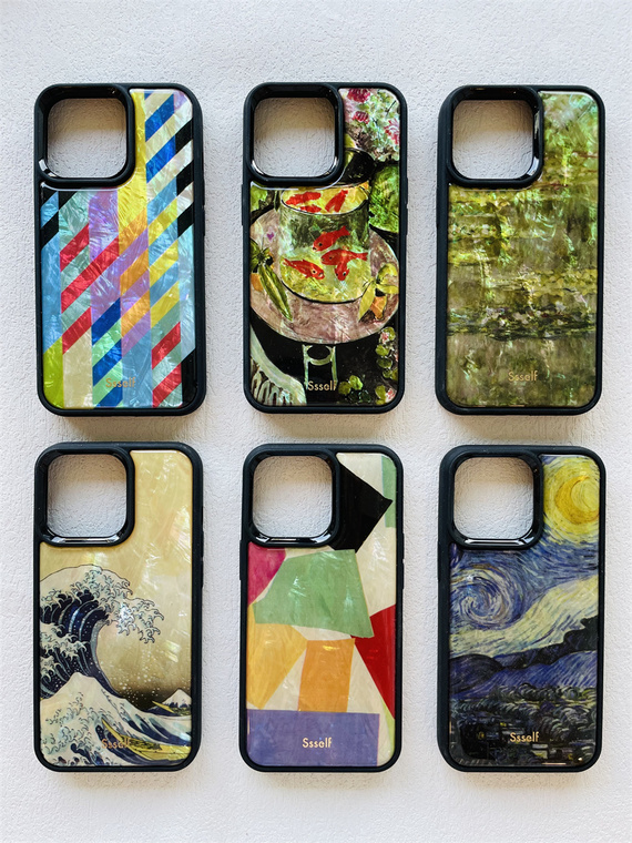 Ssself For Girls Natural Fritillary Famous Painting Epoxy High Quality Premium 15, 14, 13, 12, 11 iPhone Case