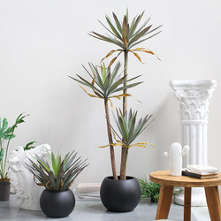 Artificial Green Plant Dutch Iron Pot Agave Plant Nordic Living Room Floor-Standing Indoor Artificial Decorative Fake Green Tree Artificial Green Plant Dutch Iron Pot Agave Plant Nordic Living Room Floor-Standing Indoor Artificial Decorative Fake Green Tree
