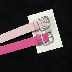 Sweet Pink Belt for Women, Korean Style, Square Buckle, Fashionable and Versatile, Suitable for Dresses and Jeans, Wide Leather Belt for Waist Decoration Sweet Pink Belt for Women, Korean Style, Square Buckle, Fashionable and Versatile, Suitable for Dresses and Jeans, Wide Leather Belt for Waist Decoration