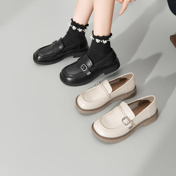 Gomeiqi Collection Single Shoes Small Leather Shoes Thick Heels Mary Jane Women's Shoes With Skirt Temperament Light Mouth Single Shoes Gomeiqi Collection Single Shoes Small Leather Shoes Thick Heels Mary Jane Women's Shoes With Skirt Temperament Light Mouth Single Shoes