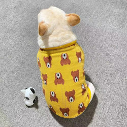 GOU dog knitted velvet thick French bucket vest GOU dog knitted velvet thick French bucket vest
