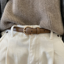 Korean Dongdaemun New Style Small Belt, Simple and Versatile Thin Belt, Black High-End Decorative Belt for Students and Ladies Korean Dongdaemun New Style Small Belt, Simple and Versatile Thin Belt, Black High-End Decorative Belt for Students and Ladies