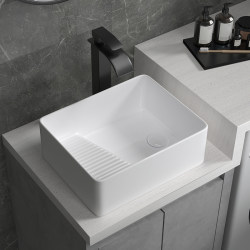 Ceramic Laundry Basin Above Counter Basin with Washboard Small Size 40cm Balcony Washing Machine Mini Small Wash Basin Ceramic Laundry Basin Above Counter Basin with Washboard Small Size 40cm Balcony Washing Machine Mini Small Wash Basin