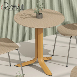 Scandinavian Solid Wood Multi-layer Board Dining Table Restaurant Canteen Cafe Round Table Milk Tea Shop Square Table Casual Negotiation Table Scandinavian Solid Wood Multi-layer Board Dining Table Restaurant Canteen Cafe Round Table Milk Tea Shop Square Table Casual Negotiation Table