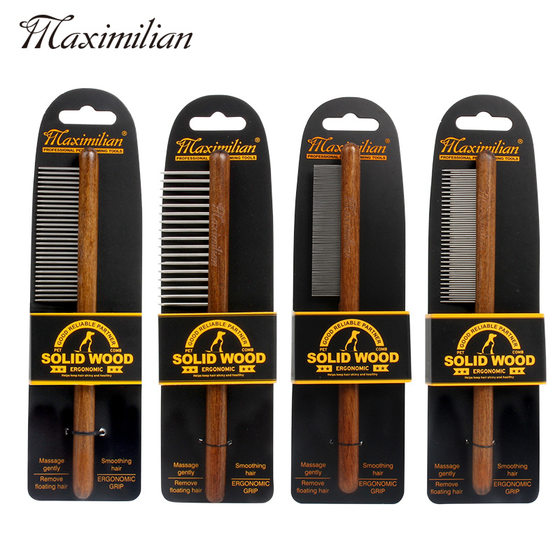 Pet cleaning and grooming, flea removal comb for cats and dogs, solid wood fine-tooth, sparse-tooth, long and short-tooth comb for cat and dog hair removal Pet cleaning and grooming, flea removal comb for cats and dogs, solid wood fine-tooth, sparse-tooth, long and short-tooth comb for cat and dog hair removal