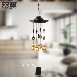 Shuangyu 5 Copper Bells for Eaves, Japanese-Style Metal Wind Chimes, Hanging Decorations, Door Decorations, Home Decorations, Creative Doorbell Pendants, Gifts Shuangyu 5 Copper Bells for Eaves, Japanese-Style Metal Wind Chimes, Hanging Decorations, Door Decorations, Home Decorations, Creative Doorbell Pendants, Gifts