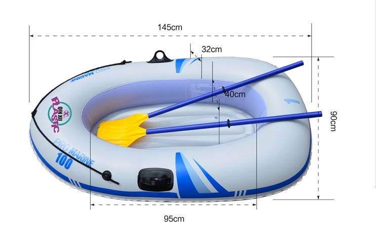 双人皮划艇三人橡皮船3-4人 漂流充气船橡皮艇加厚钓鱼气垫船包邮