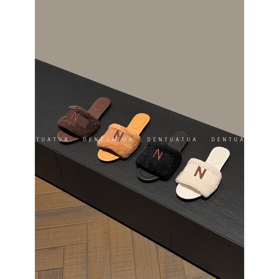 DENTUATUA Color Footnote of Vitality Factor! 25FW Letter Embroidered Lamb Fleece Flip Flops for Women
DENTUATUA Color Footnote of Vitality Factor! 25FW Letter Embroidered Lamb Fleece Flip Flops for Women