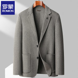 Romon Men's Woolen Suit Spring and Autumn Double-Sided Wool Business Short High-End Casual Suit Woolen Jacket for Men Romon Men's Woolen Suit Spring and Autumn Double-Sided Wool Business Short High-End Casual Suit Woolen Jacket for Men