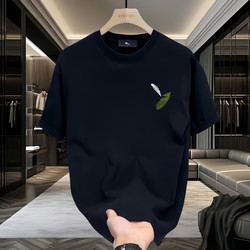 Summer American-Style Cool Heavy-Weight Men's Pure Cotton Short-Sleeve T-Shirt, Simple and Versatile Printed ins Trendy Brand Loose Top Summer American-Style Cool Heavy-Weight Men's Pure Cotton Short-Sleeve T-Shirt, Simple and Versatile Printed ins Trendy Brand Loose Top
