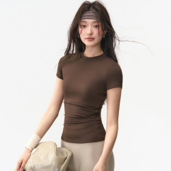 Weightlifting Fairy Summer New Slim Fit Quick-Drying Sports T-Shirt for Women Outdoor Running Training Fitness Yoga Top Weightlifting Fairy Summer New Slim Fit Quick-Drying Sports T-Shirt for Women Outdoor Running Training Fitness Yoga Top