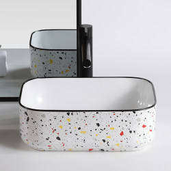 Countertop Basin, Square Art Basin, Small Apartment Ceramic Washbasin, Round Washbasin, Water Basin, Balcony Washbasin Countertop Basin, Square Art Basin, Small Apartment Ceramic Washbasin, Round Washbasin, Water Basin, Balcony Washbasin