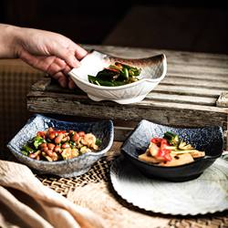 Ceramic Exquisite Square Plate, Particularly Beautiful, High-End Tableware, Creative Bowls and Plates for Cold Dishes, Japanese-Style Dinner Plates for Home Use Ceramic Exquisite Square Plate, Particularly Beautiful, High-End Tableware, Creative Bowls and Plates for Cold Dishes, Japanese-Style Dinner Plates for Home Use