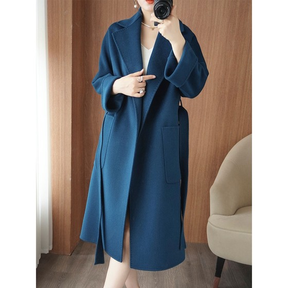 Official website genuine double-sided cashmere coat for women in autumn and winter mid-length wool coat Korean double-sided temperament casual
Official website genuine double-sided cashmere coat for women in autumn and winter mid-length wool coat Korean double-sided temperament casual